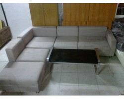 Bán Sofa Cũ - Bộ Sofa Góc Vải Nỉ Xám